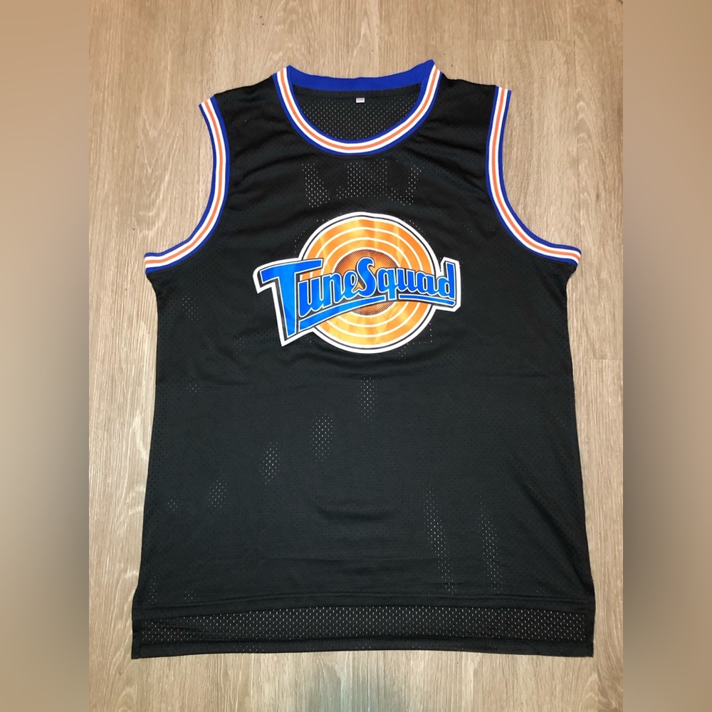 Looney Tune Squad Space Jam Mesh Basketball Jersey Sewn Logo Black Mens Size 2XL